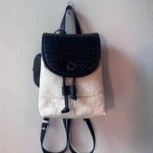 Steve Madden Black & White Woven Backpack - 2024